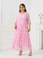 Pink dress summer plus size women's clothing